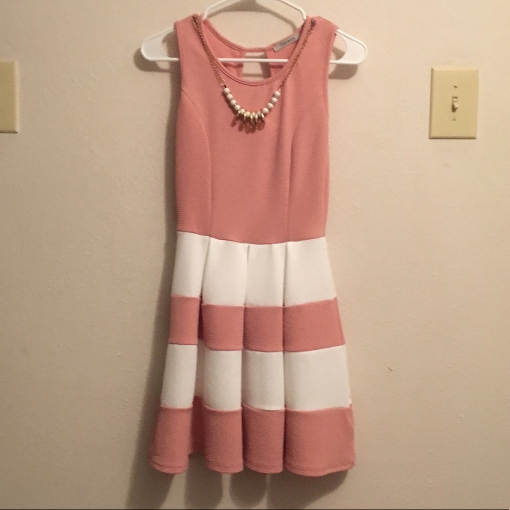 Pink and White Papaya Dress